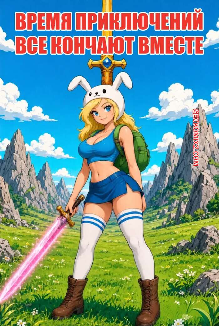 Порно комикс Adventure Time. Все кончают вместе. All Cumming Together. Chesare.