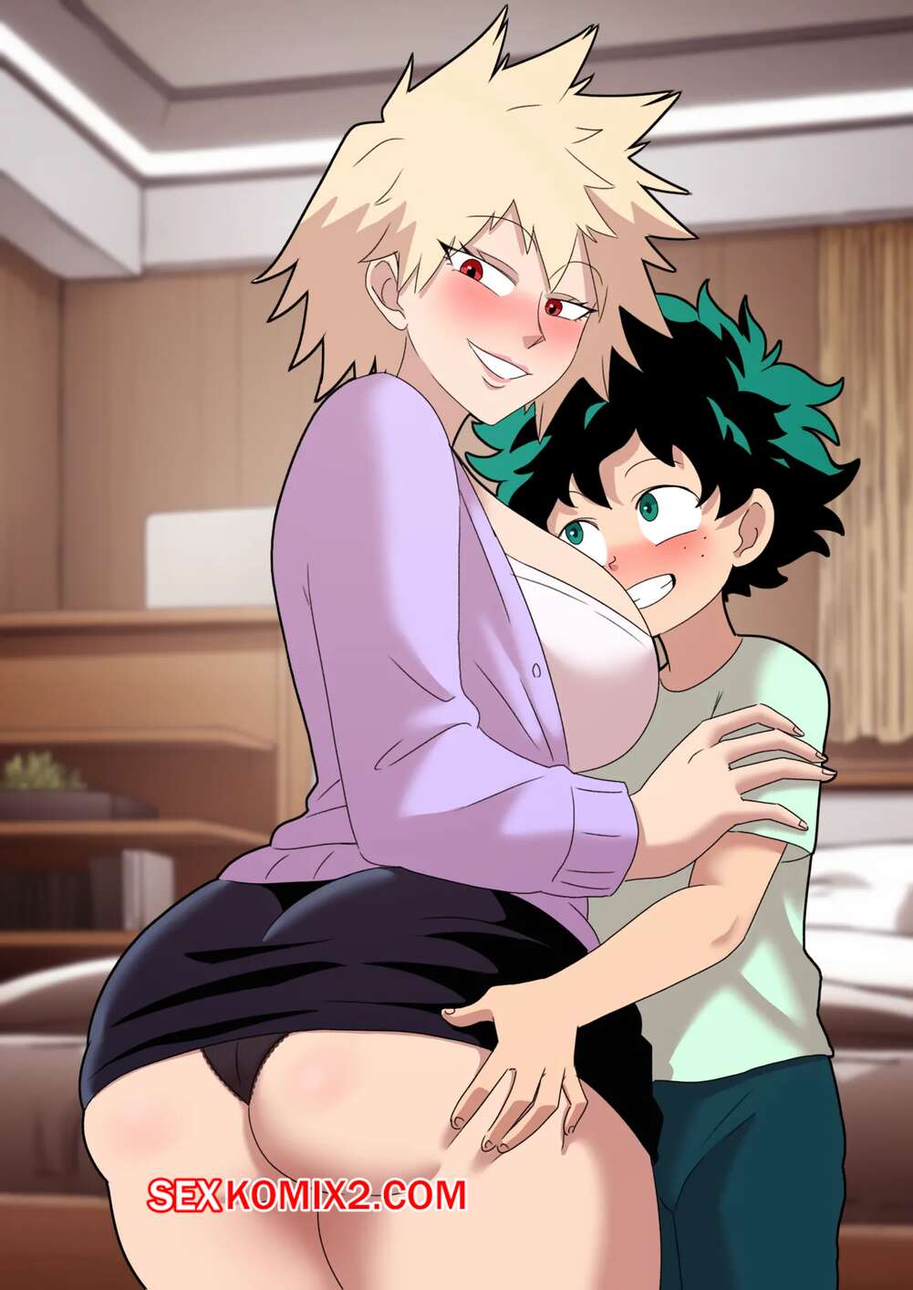 Порно комикс Академия. Мицуки и Изуку. Mitsuki and Izuku. Fufan.