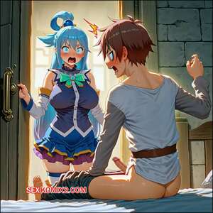 Порно комикс Aqua x Kazuma. DemonN