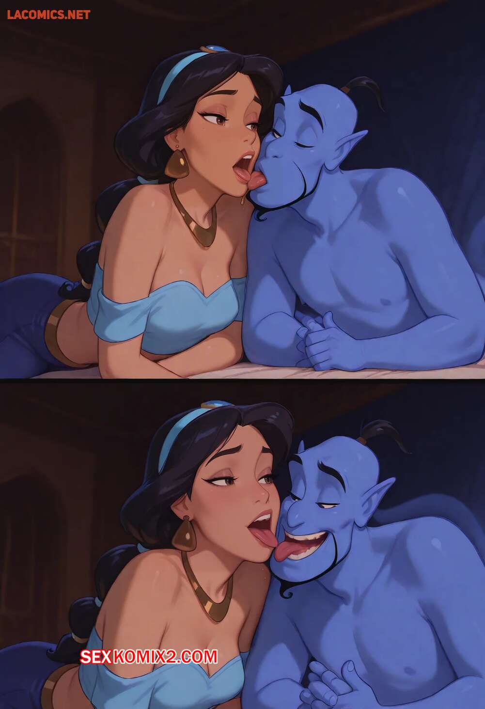 Порно комикс Jasmine x Genie. Scarlet Meow