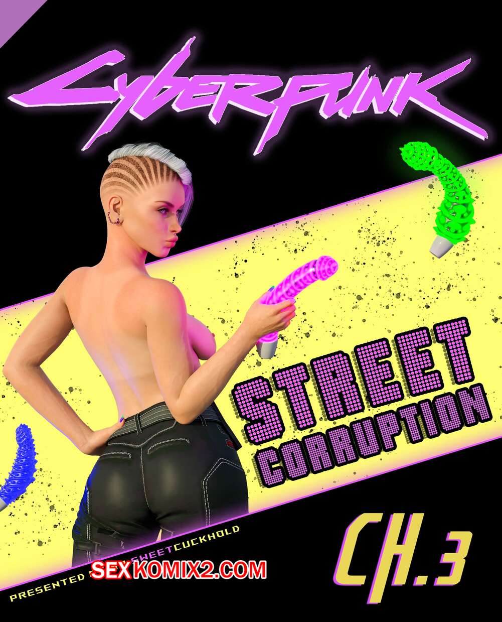 Порно комикс Киберпанк. Часть 3. Cyberpunk. Mr.SweetCuckhold