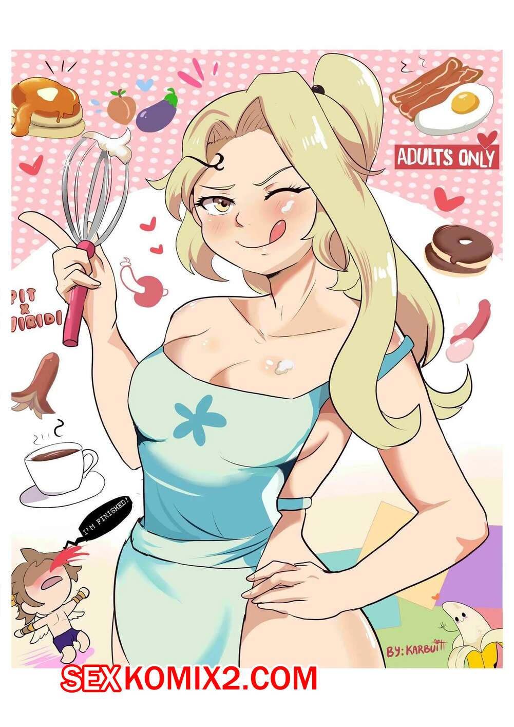 Порно комикс Kid Icarus. Райский завтрак. Heavenly breakfast. Karbuitt.