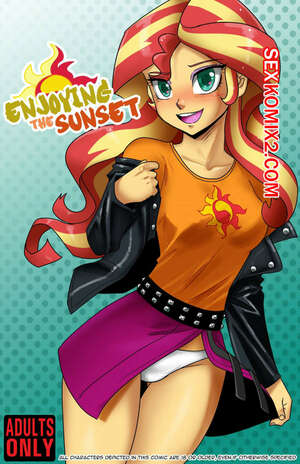 Порно комикс МЛП. Наслаждение Сансет. Enjoing the Sunset