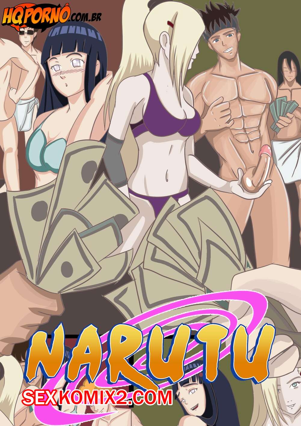 Порно комикс Наруто. Часть 4. Секрет Хинаты и Ино. Narutu. HQPorno. TZComiX