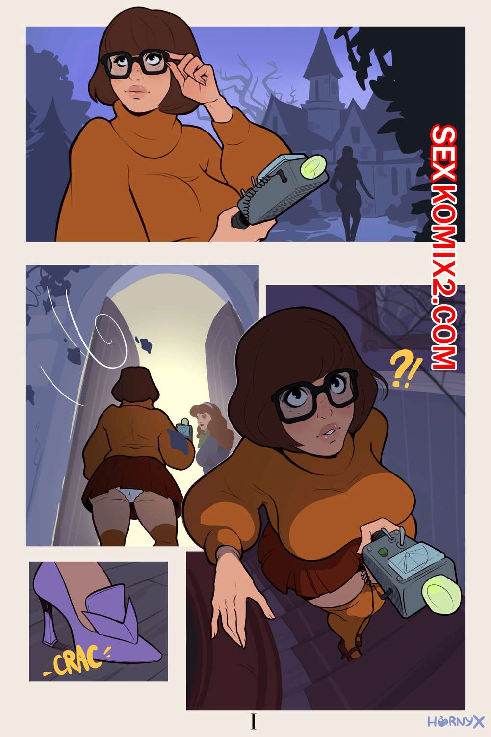Порно комикс Scooby Doo. Жуткая ночь Велмы и Дафны. Velma and Daphnes spooky night. Hornyx