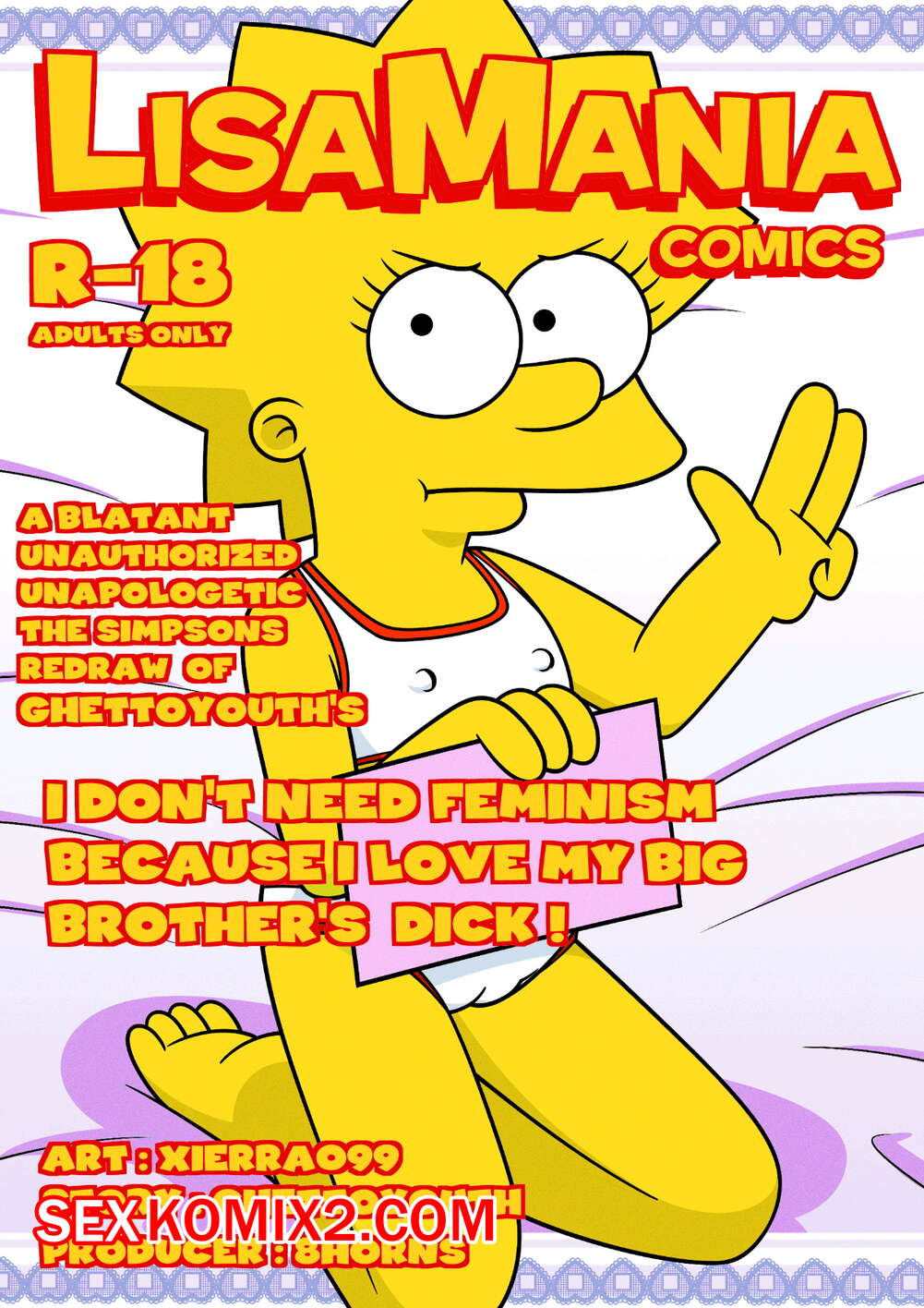 Порно комикс Симпсоны. ЛизаМаиния. LisaMania. The Simpsons. Xierra099