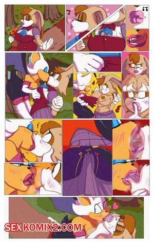 Порно комикс Sonic. Vanilla x Rouge. Vaskoo