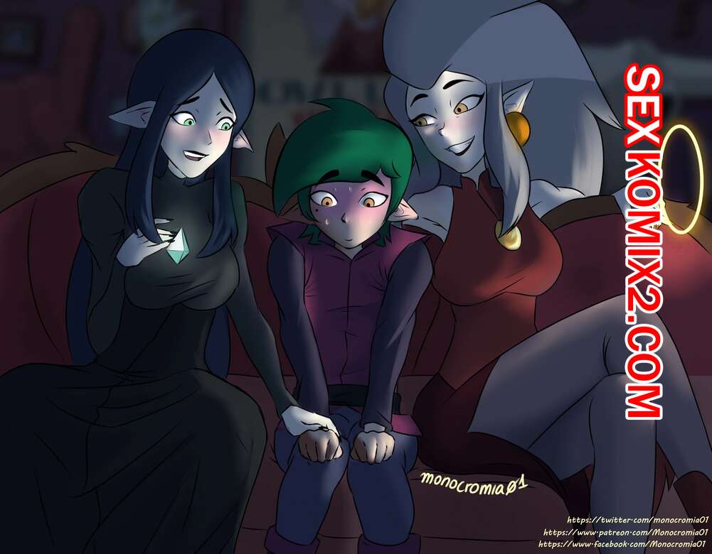 Порно комикс The Owl House. Игра сестер. Sisters game. Monocromia01