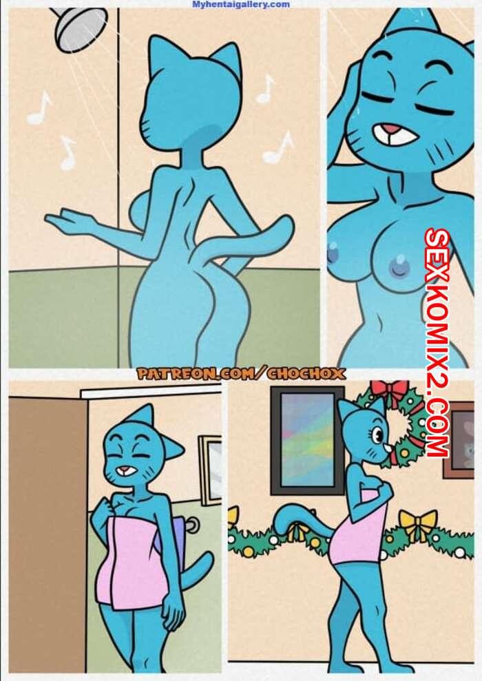 Порно комикс Удивительное Рождество Гамбола. The Amazing Gumball Christmas