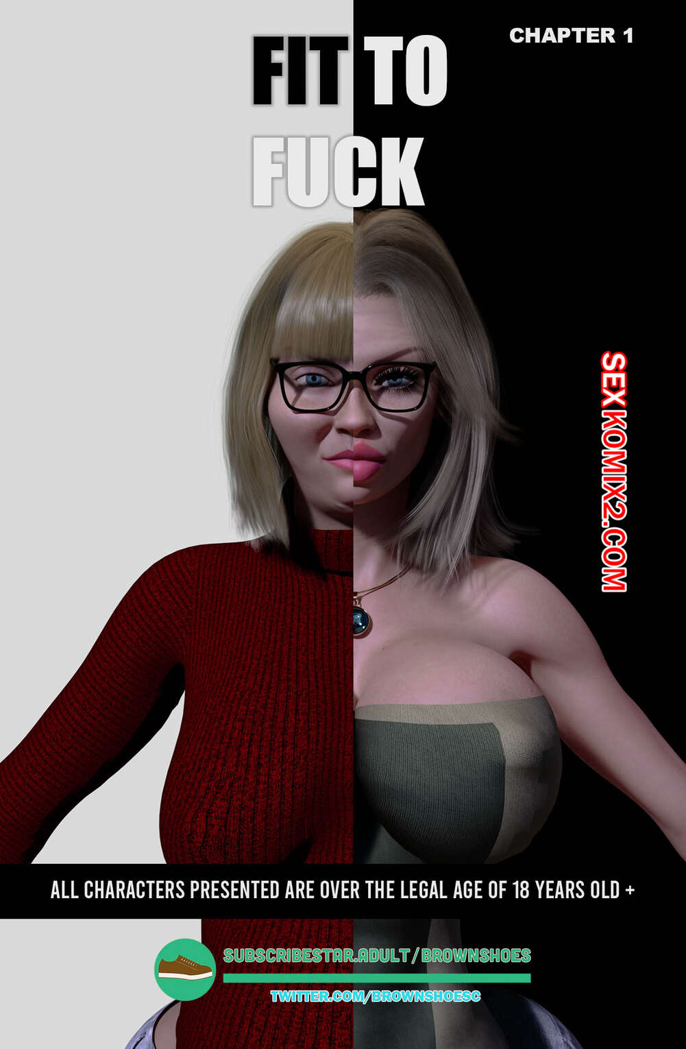 Порно комикс В форме для секса. Часть 1. Fit To Fuck. Brown Shoes