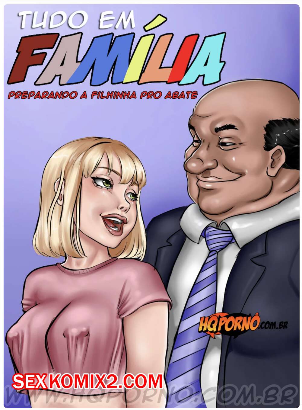 Порно комикс Все в семье. Часть 3. Подготовка дочери. Tudo em familia. HQporno